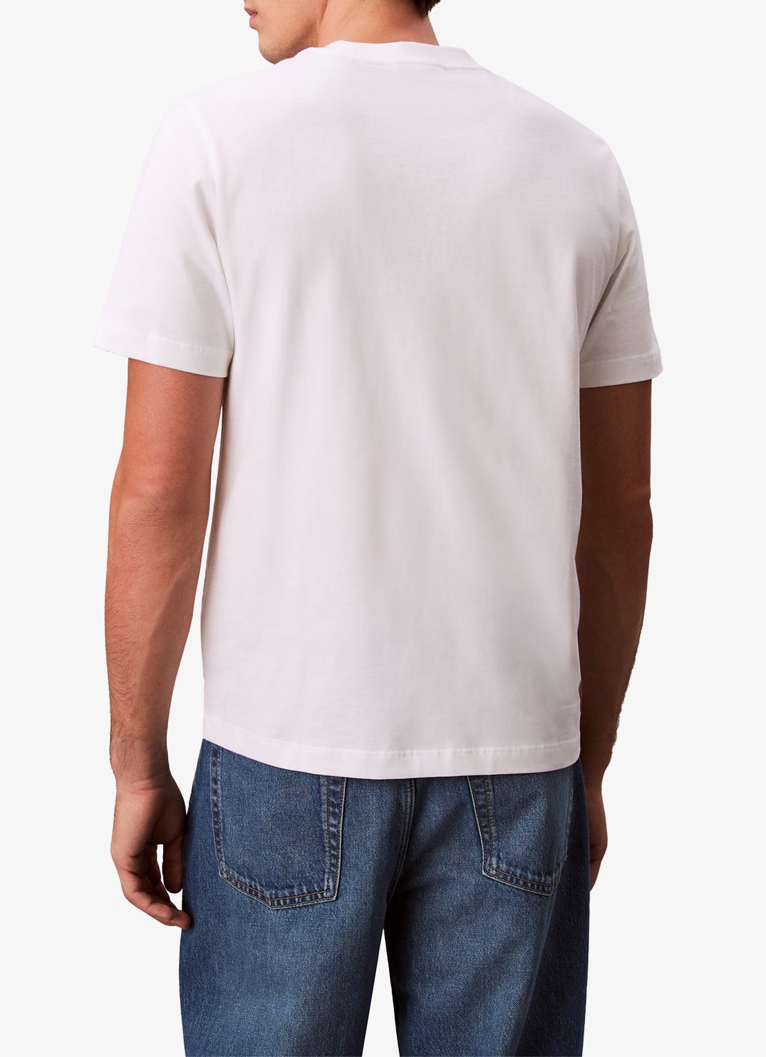 Calvin Klein T-shirt met logoprint - achterkant bright white-yaf