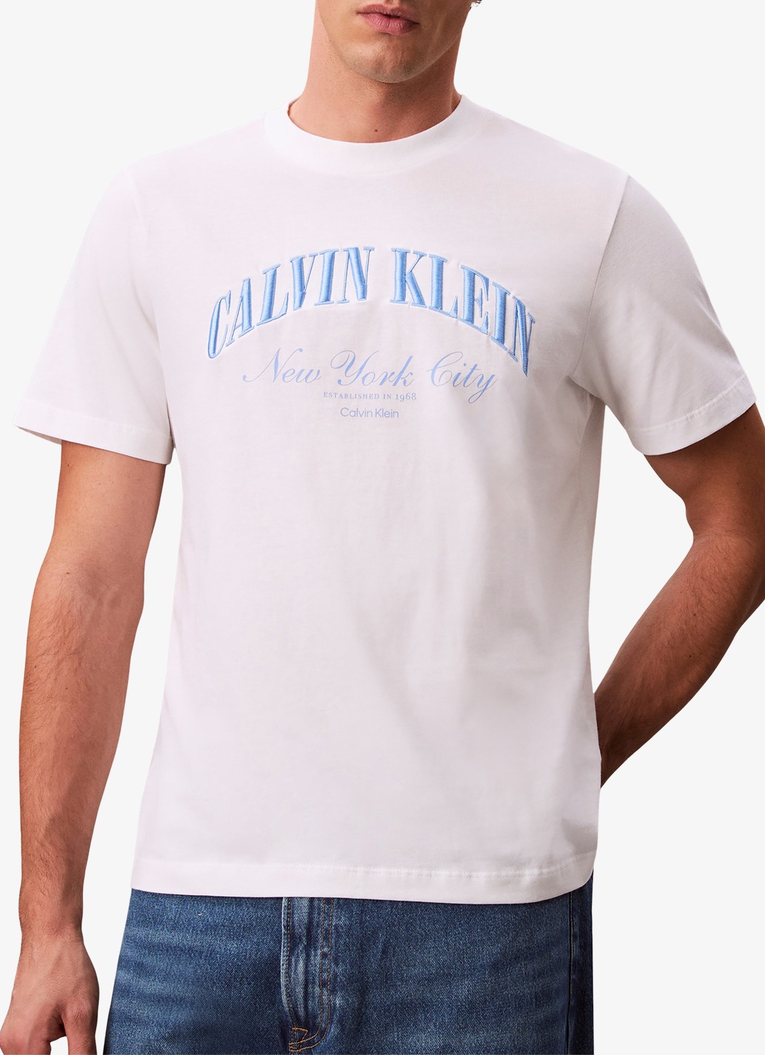 Calvin Klein T-shirt met logoprint - detail 3 bright white-yaf