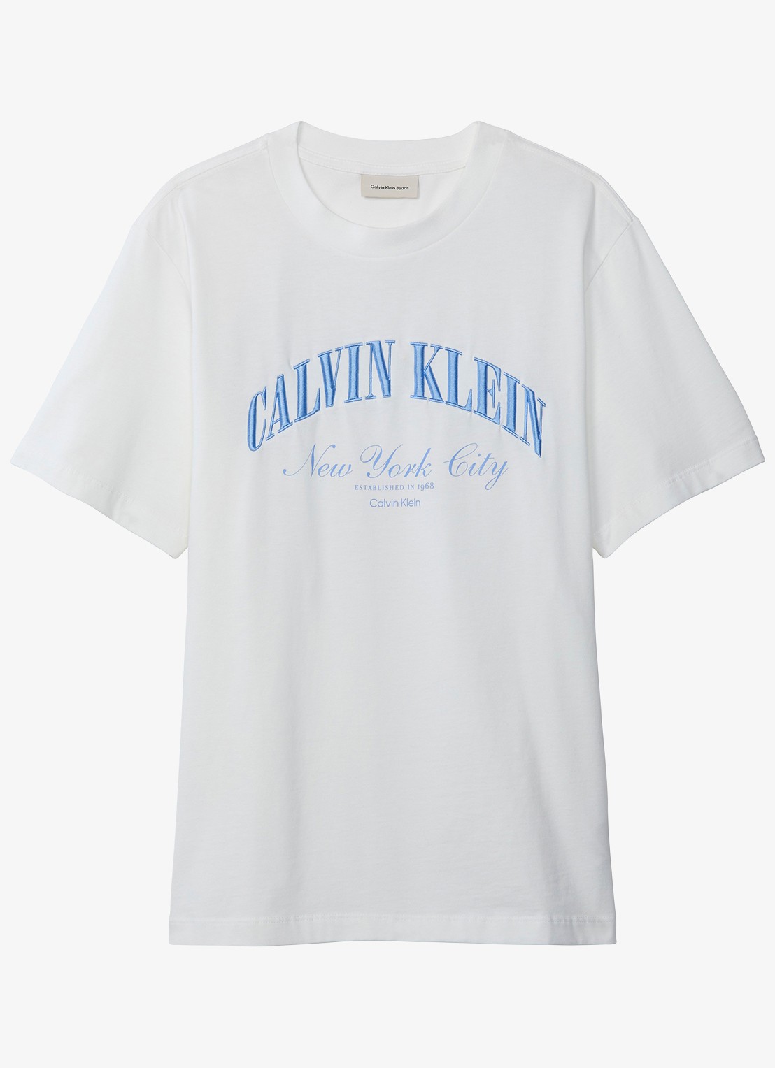 Calvin Klein T-shirt met logoprint - voorkant 4 bright white-yaf