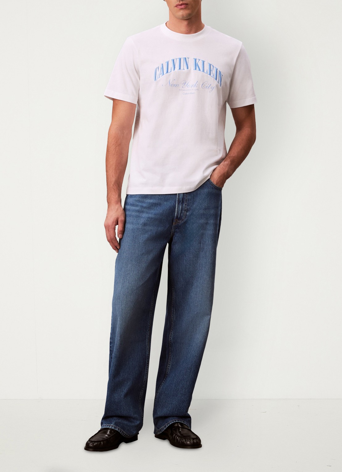 Calvin Klein T-shirt met logoprint - voorkant 5 bright white-yaf