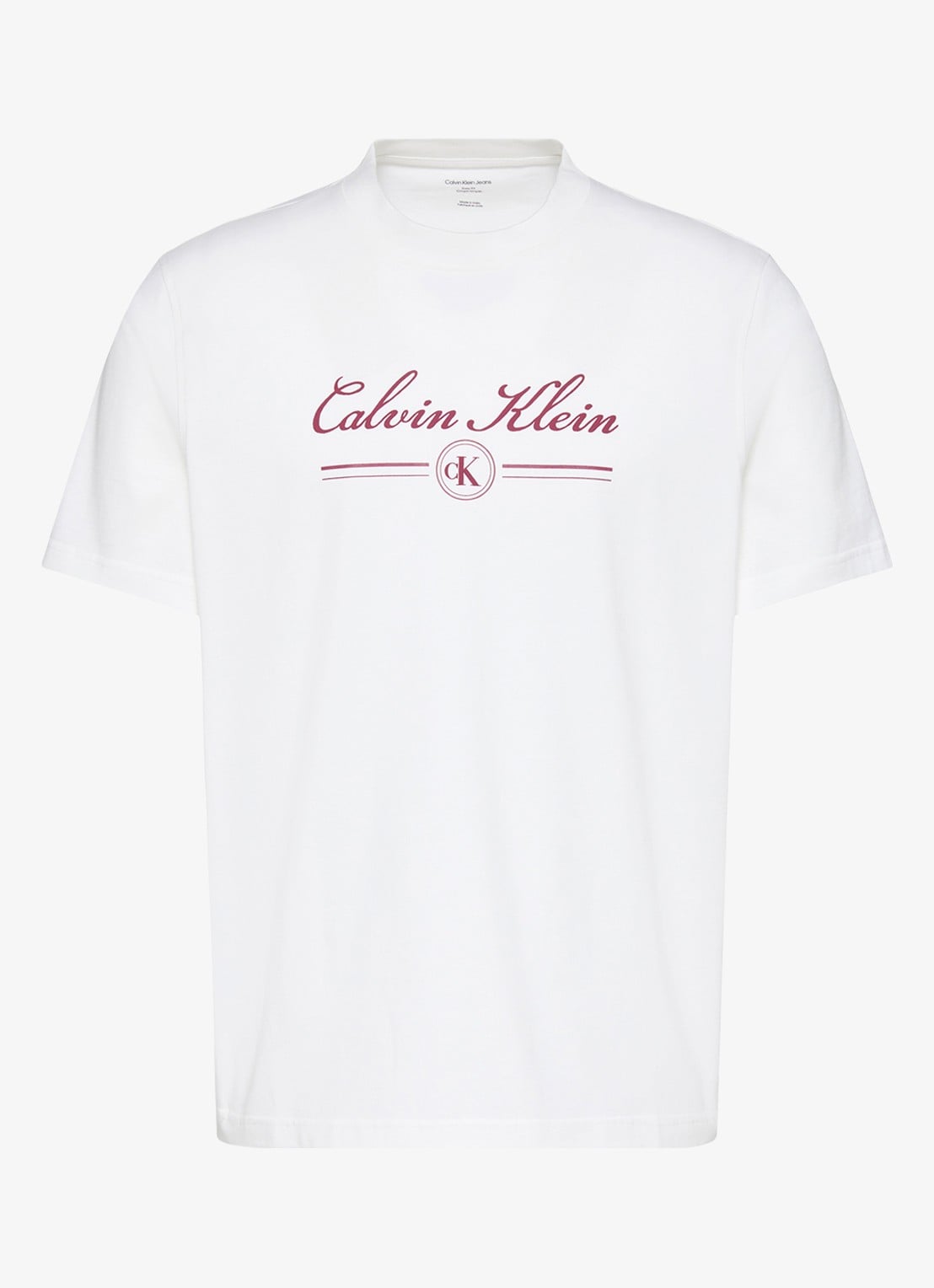 Calvin Klein T-shirt met logoprint - voorkant bright white-yaf
