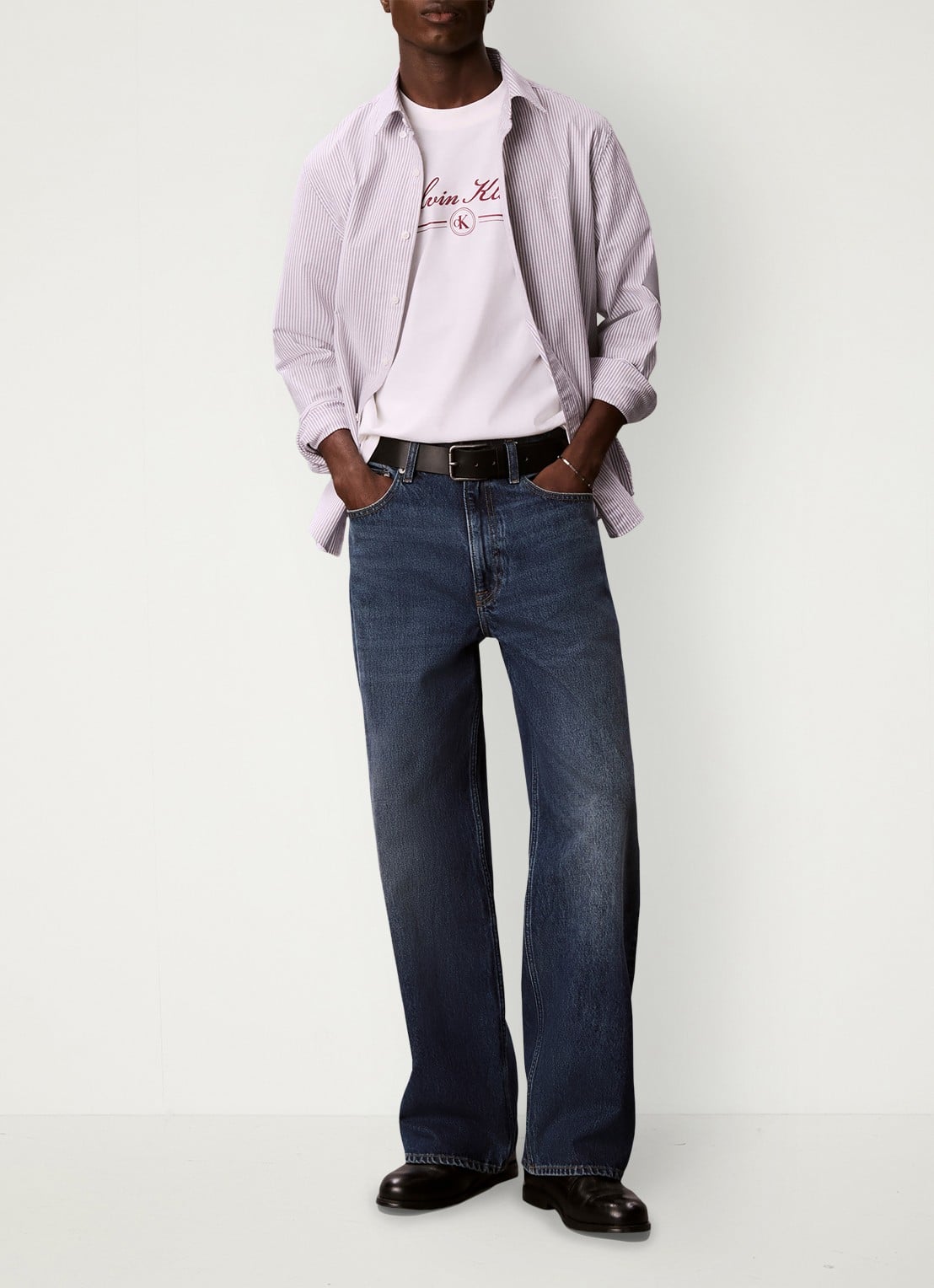 Calvin Klein T-shirt met logoprint - voorkant 2 bright white-yaf