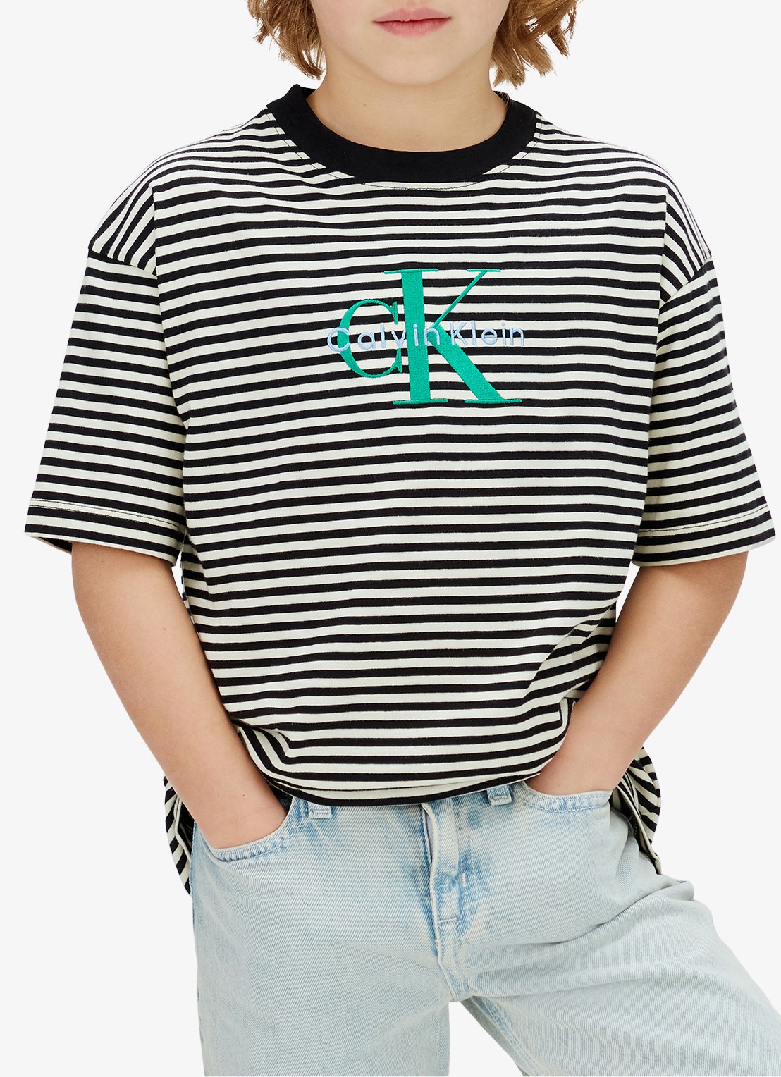 Calvin Klein T-shirt met logoprint - detail 2 zwart