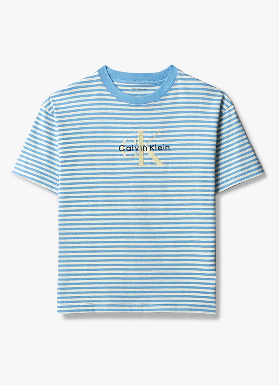 Calvin Klein T-shirt met logoprint - voorkant 2 wit