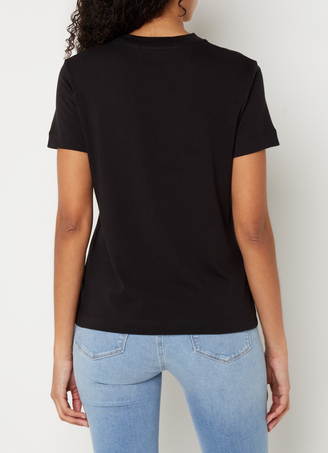Calvin Klein T-shirt met logoprint - achterkant 3 zwart