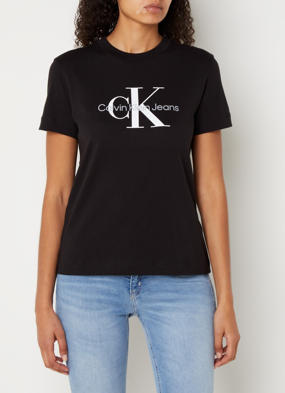 Calvin Klein T-shirt met logoprint - detail 4 zwart