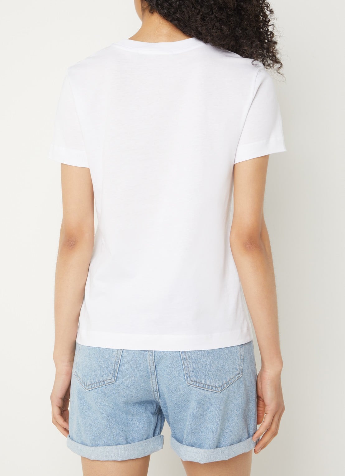 Calvin Klein T-shirt met logoprint - achterkant 3 wit