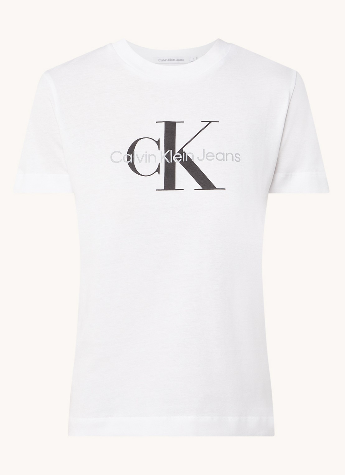 Calvin Klein T-shirt met logoprint - voorkant wit