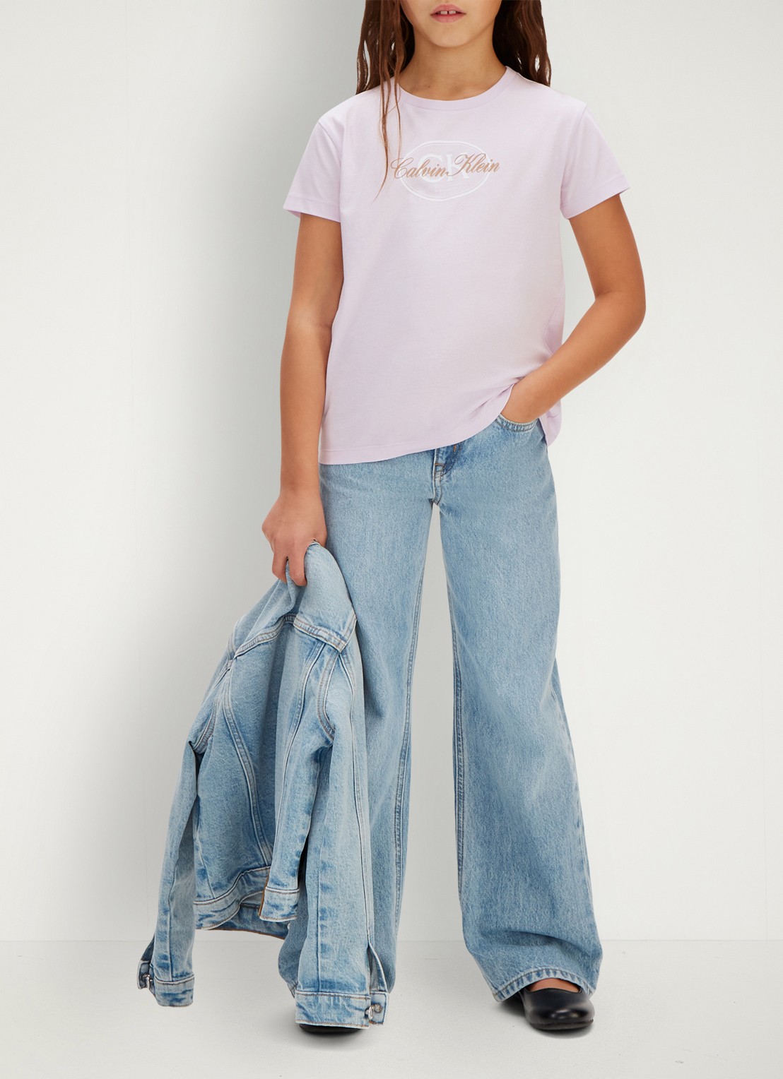 Calvin Klein T-shirt met logoprint - detail 5 lichtroze