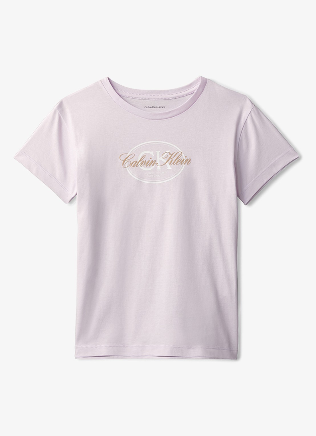 Calvin Klein T-shirt met logoprint - voorkant 2 lichtroze