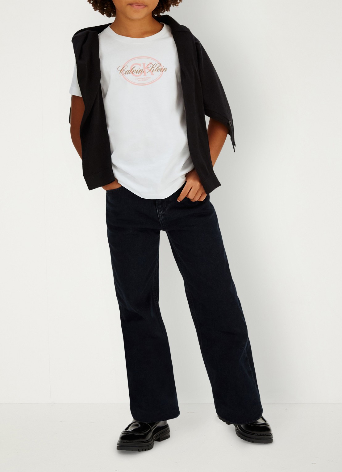 Calvin Klein T-shirt met logoprint - detail 5 wit
