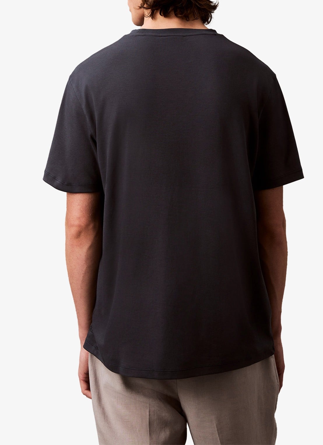 Calvin Klein T-shirt met ronde hals  - achterkant 6 donkerblauw