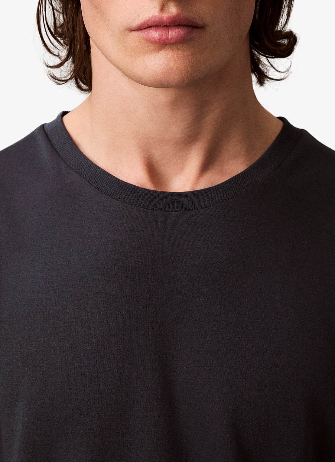 Calvin Klein T-shirt met ronde hals  - detail 5 donkerblauw