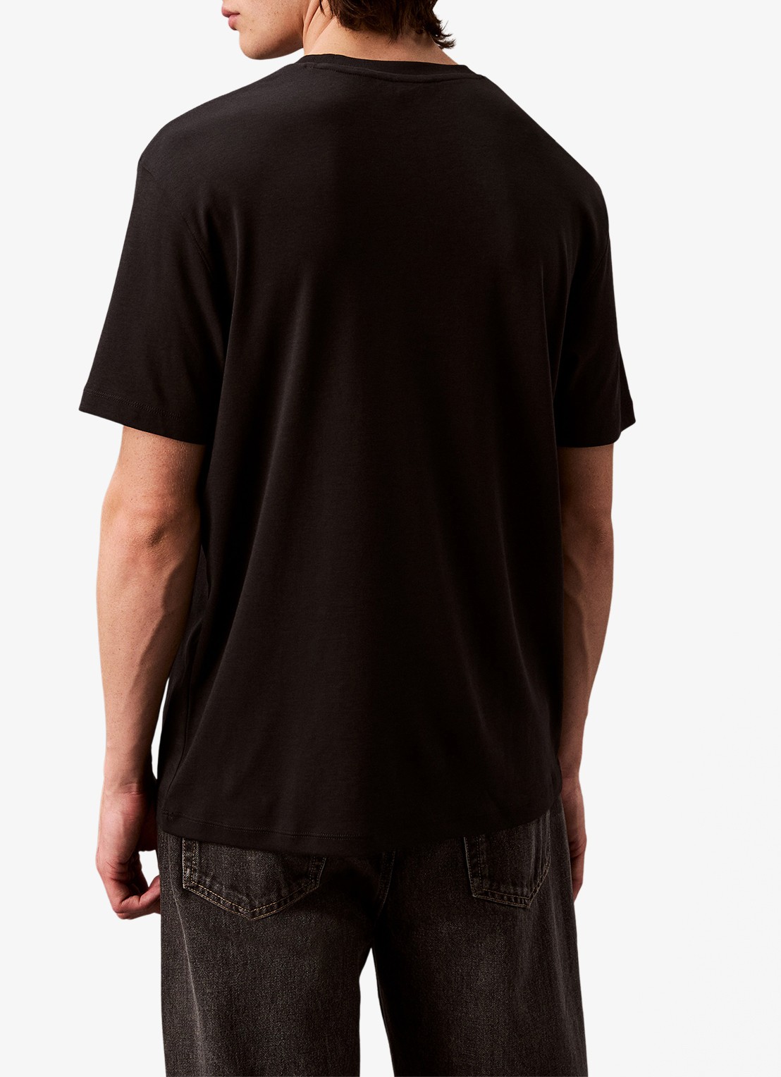 Calvin Klein T-shirt met ronde hals  - achterkant zwart
