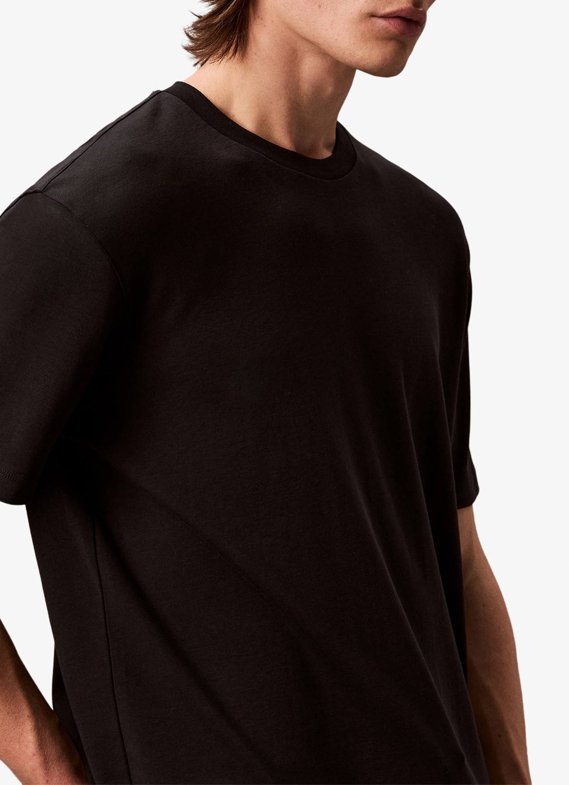 Calvin Klein T-shirt met ronde hals  - detail 5 zwart