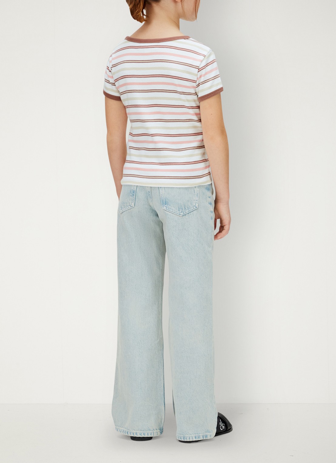 Calvin Klein T-shirt met streepprint - achterkant 5 multicolor