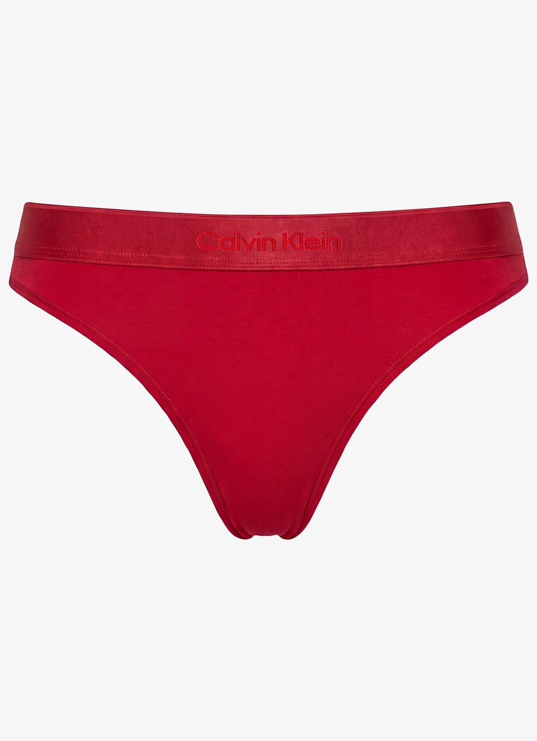 Calvin Klein Tanga met logoband - voorkant kersenrood