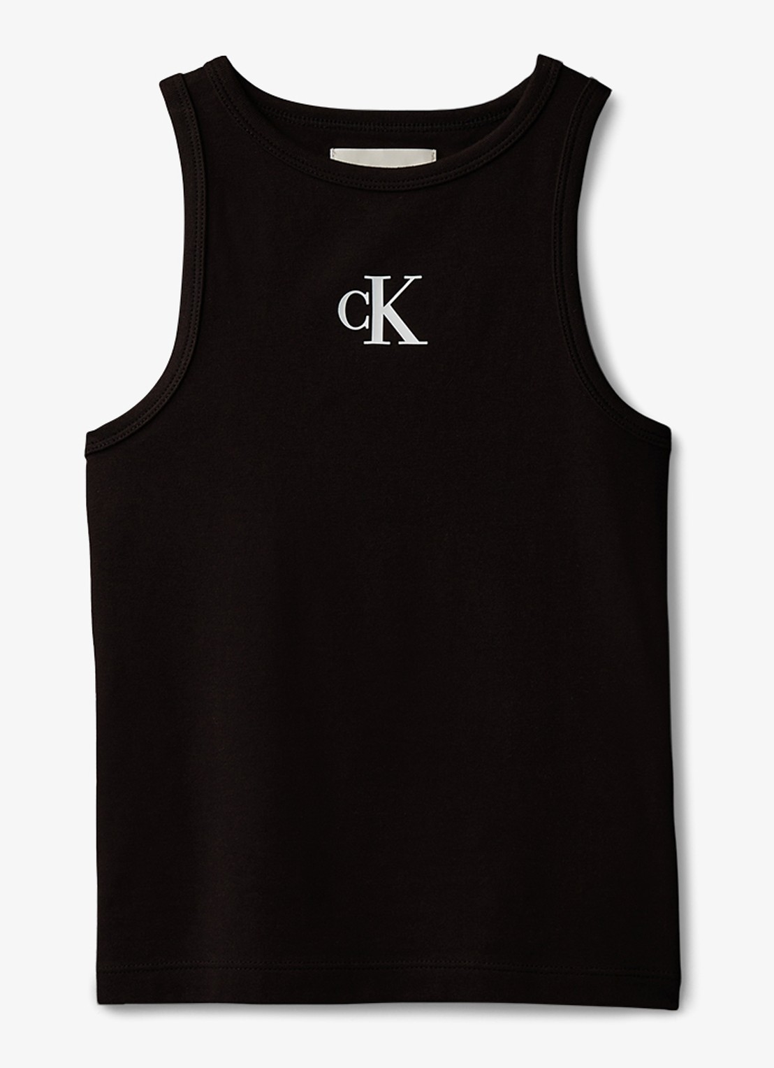 Calvin Klein Tanktop met logo - voorkant 4 zwart