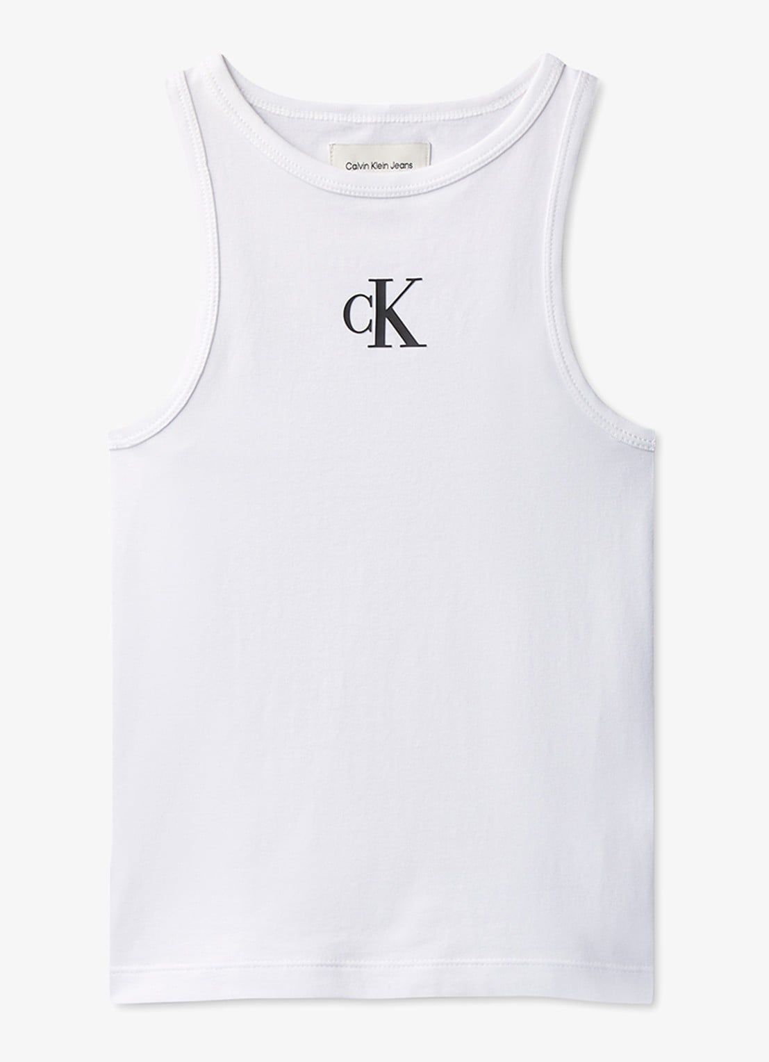Calvin Klein Tanktop met logo - voorkant wit