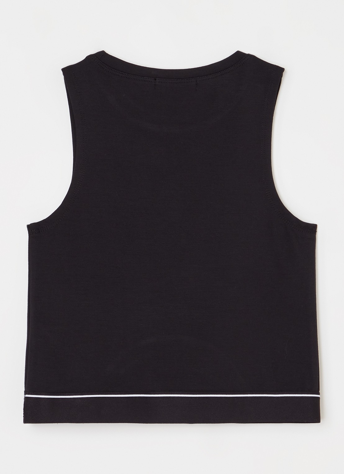 Calvin Klein Tanktop met logoband - voorkant 2 zwart