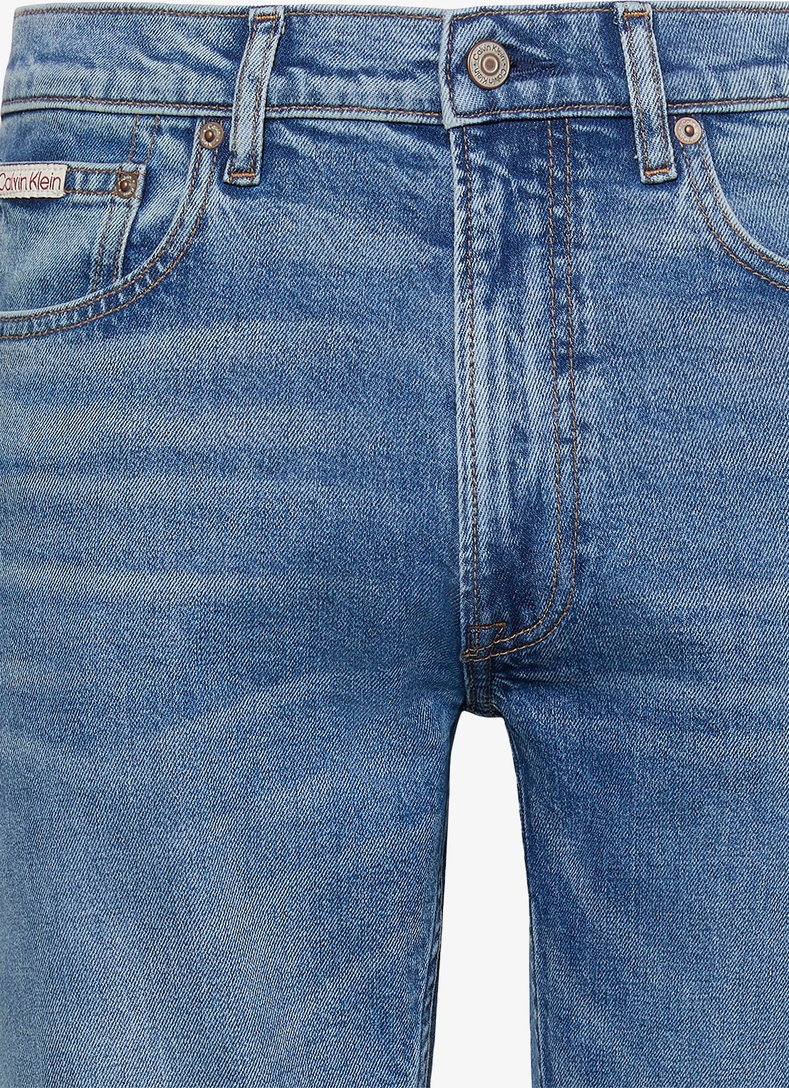 Calvin Klein Tapered fit jeans met medium wassing - detail 3 denim