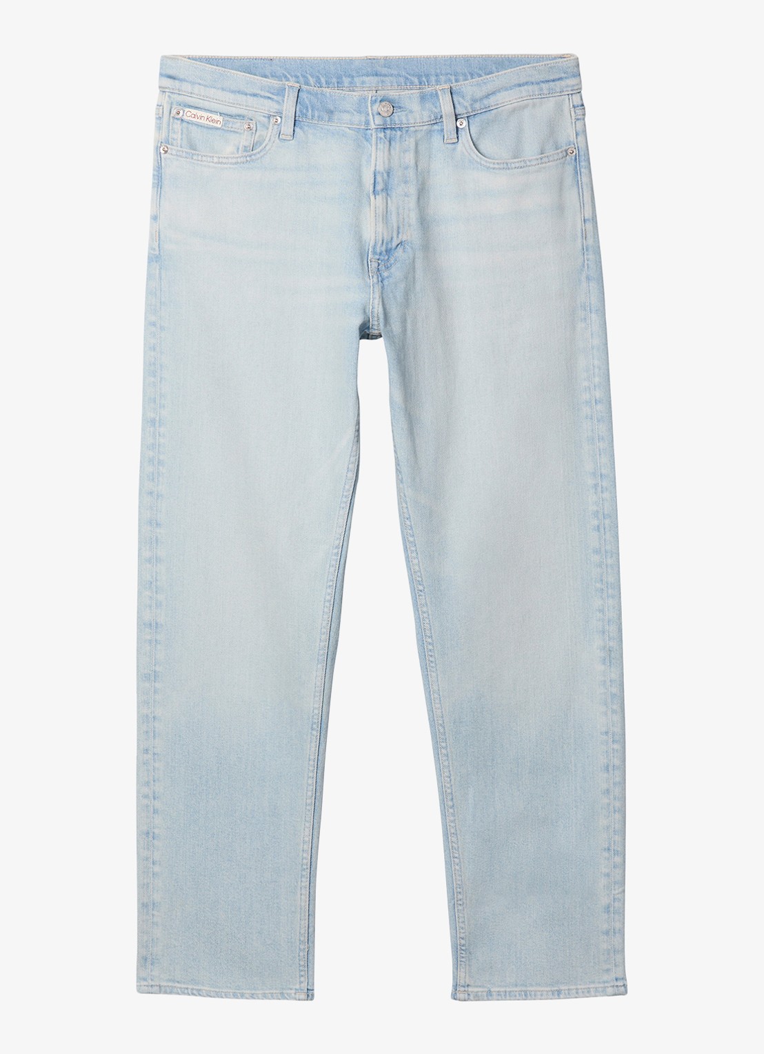 Calvin Klein Tapered fit Jeans met steekzakken - voorkant vintage whisper-za5 /  lichtblauw