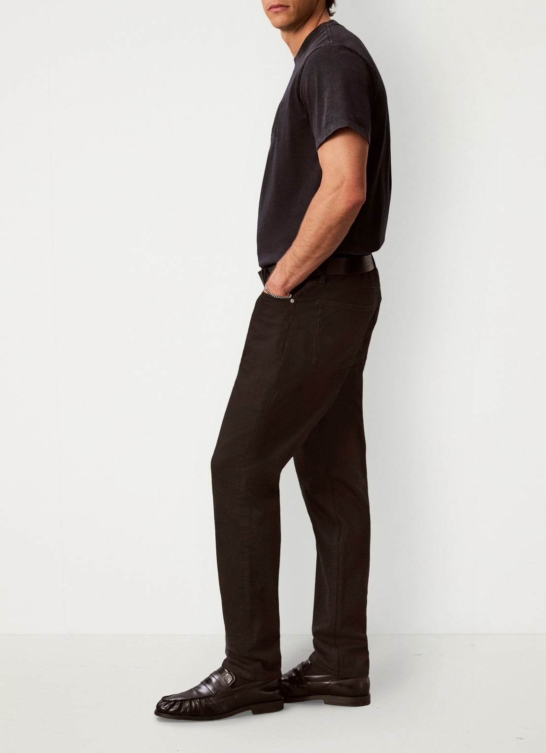 Calvin Klein Tapered fit jeans met steekzakken - detail 4 zwart