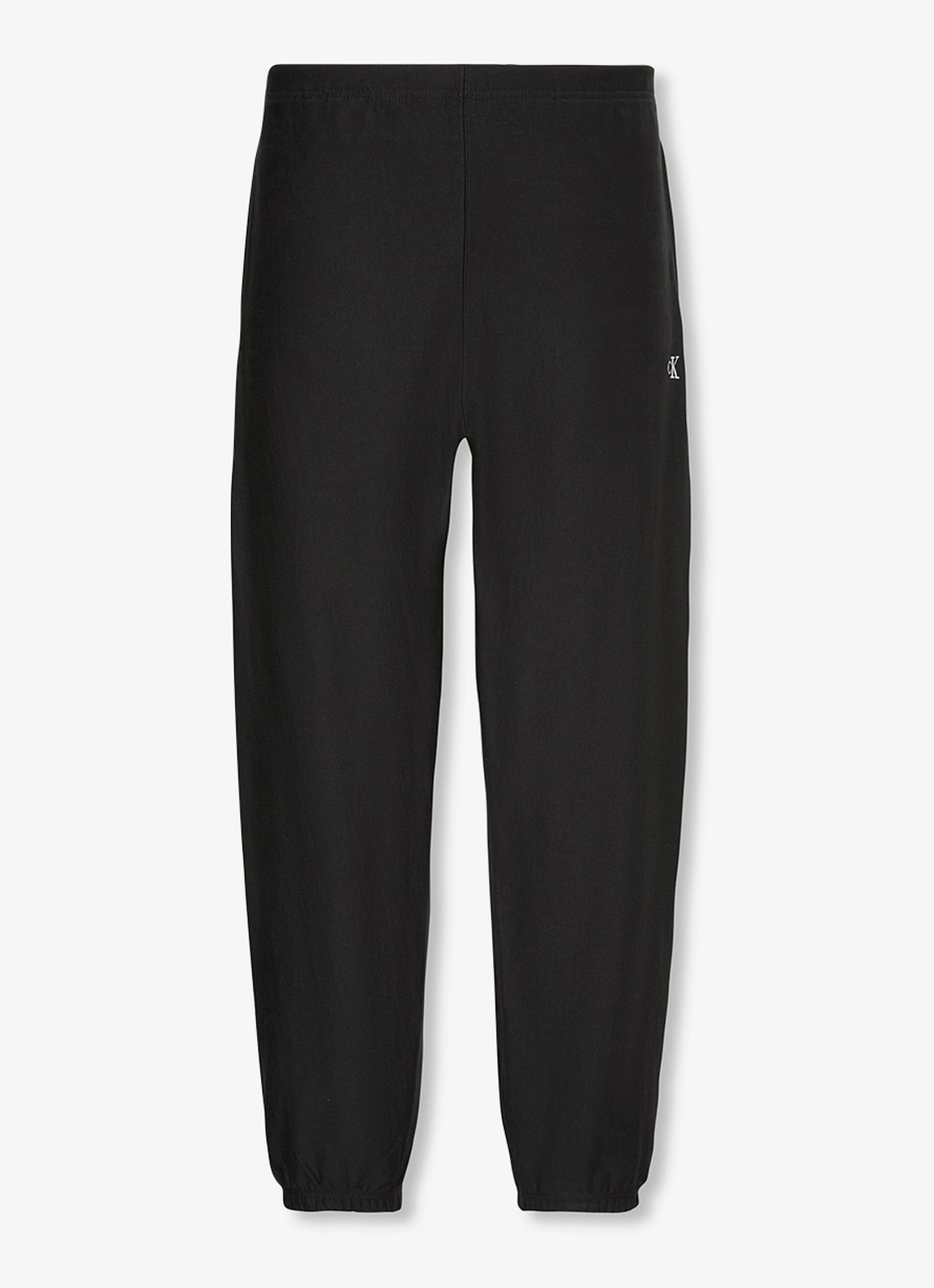 Calvin Klein Tapered fit joggingbroek met logo - voorkant zwart