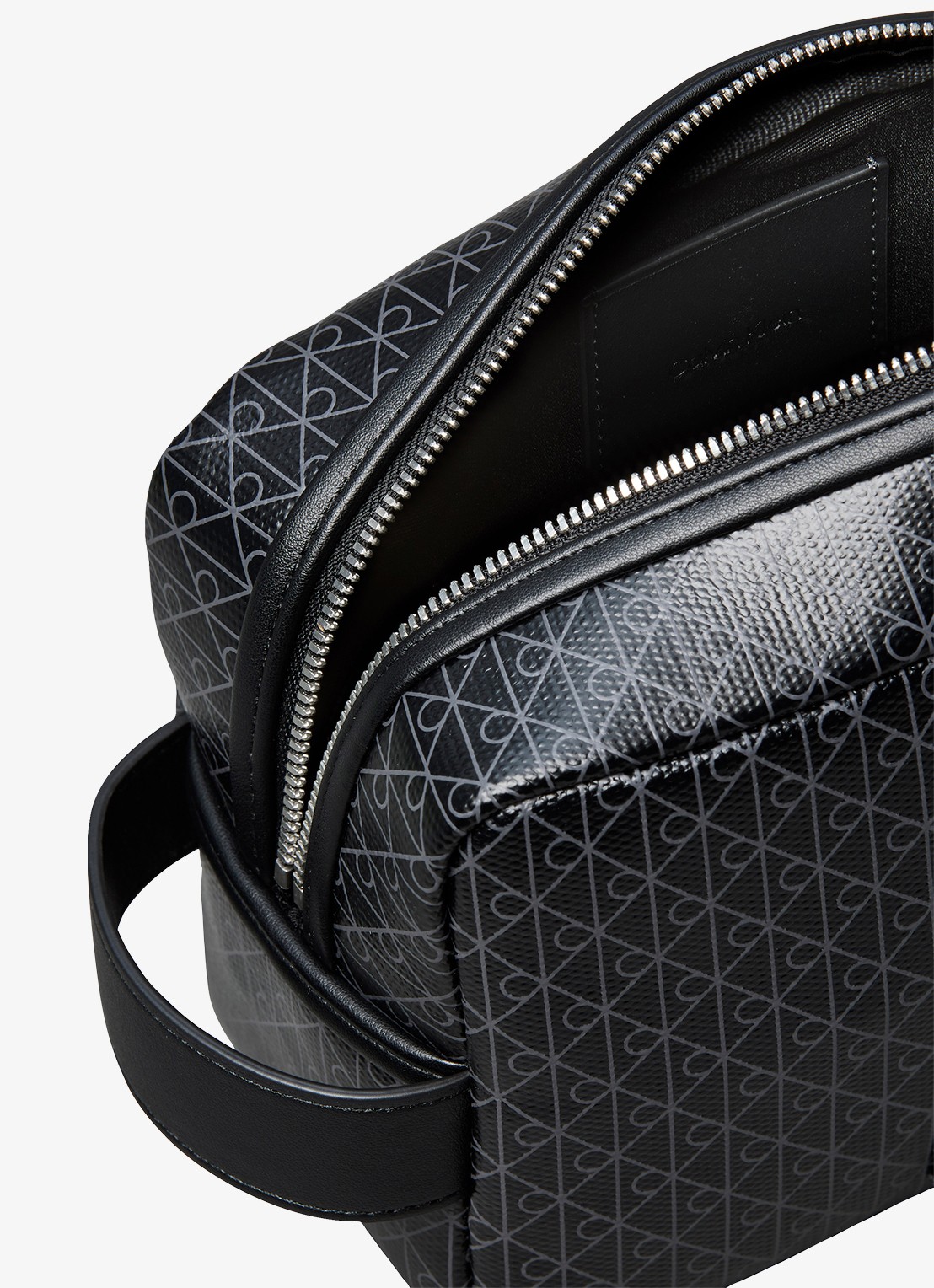 Calvin Klein Toilettas met logoprint  - detail 3 zwart