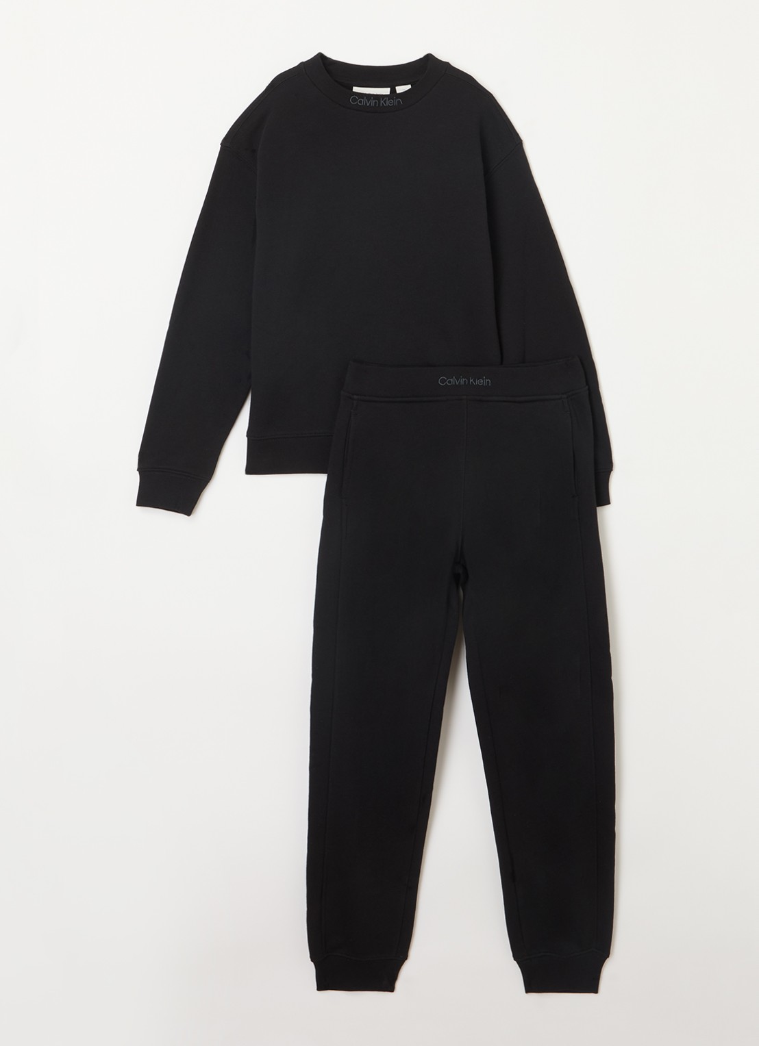 Calvin Klein Trainingspak met logoborduring 2-delig - voorkant zwart