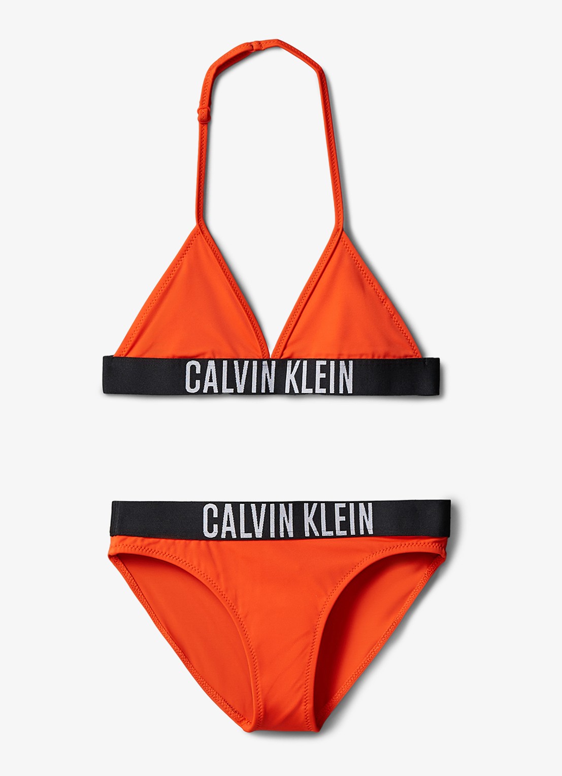 Calvin Klein Triangel bikini set  - voorkant oranje