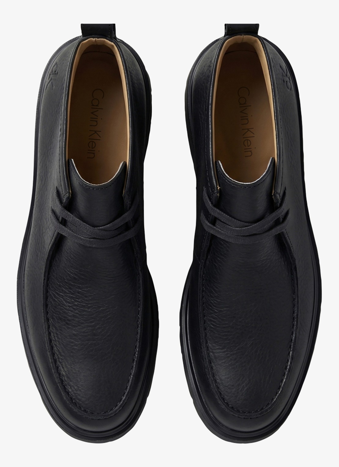 Calvin Klein Veterboot met logo - detail 2 zwart