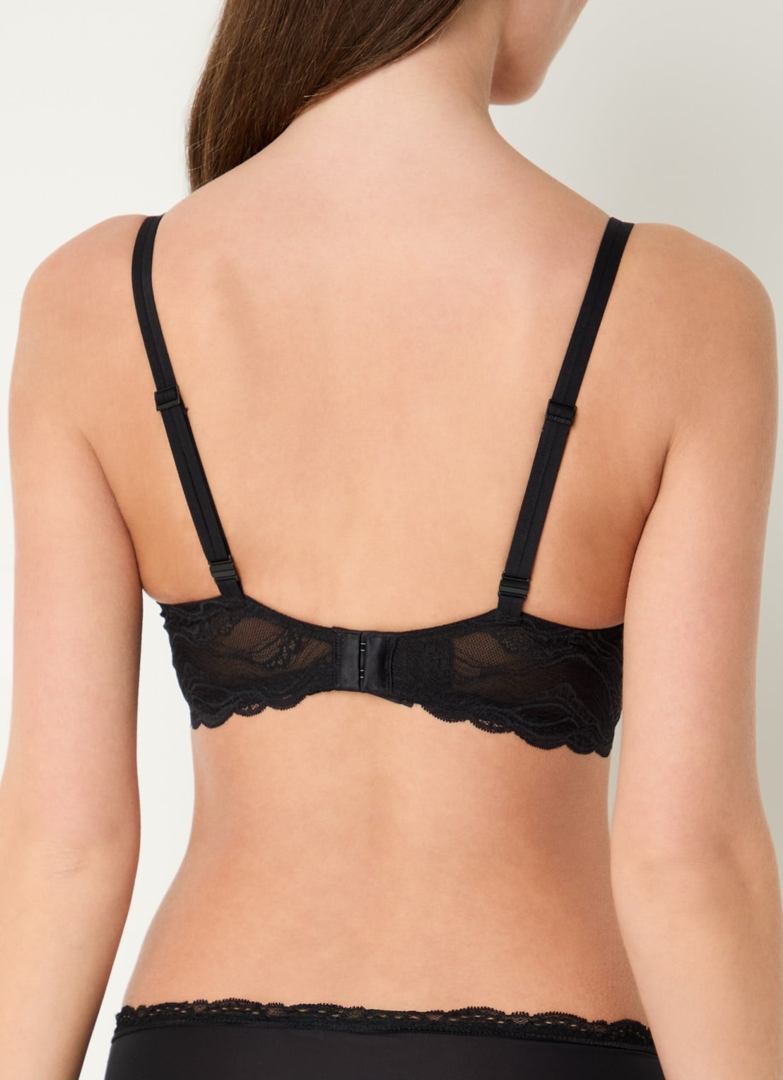 Calvin Klein Voorgevormde bh met kant - achterkant 2 zwart