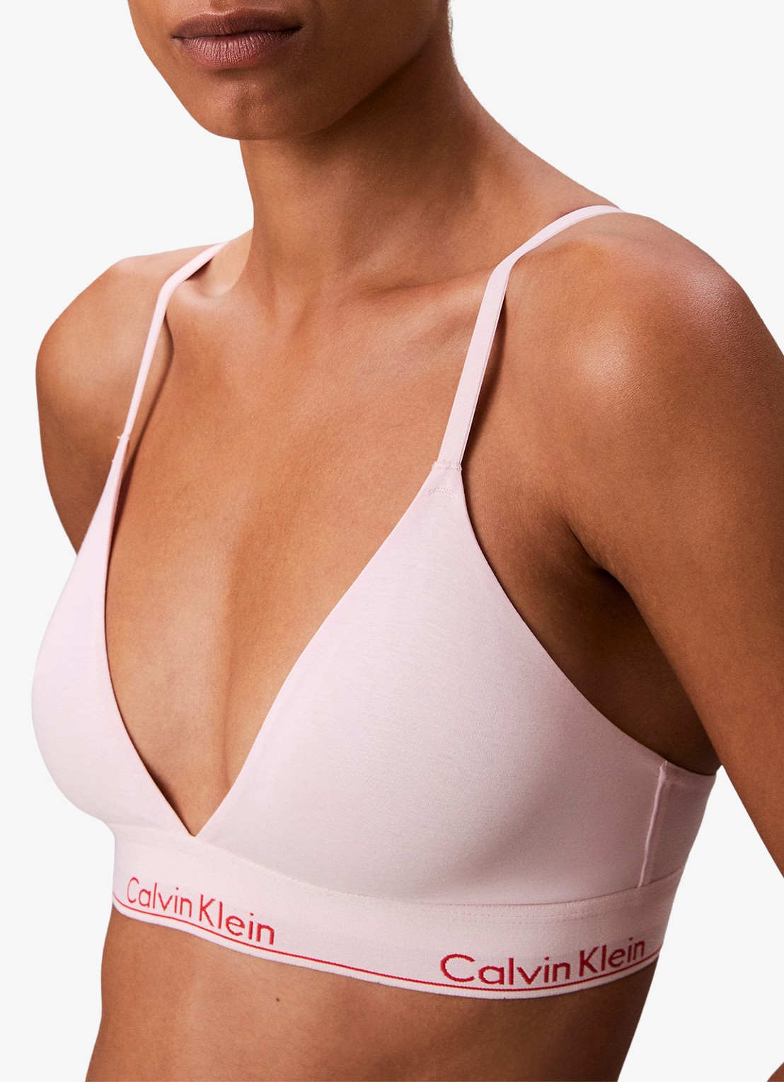Calvin Klein Voorgevormde bralette met logoband - detail 4 roze