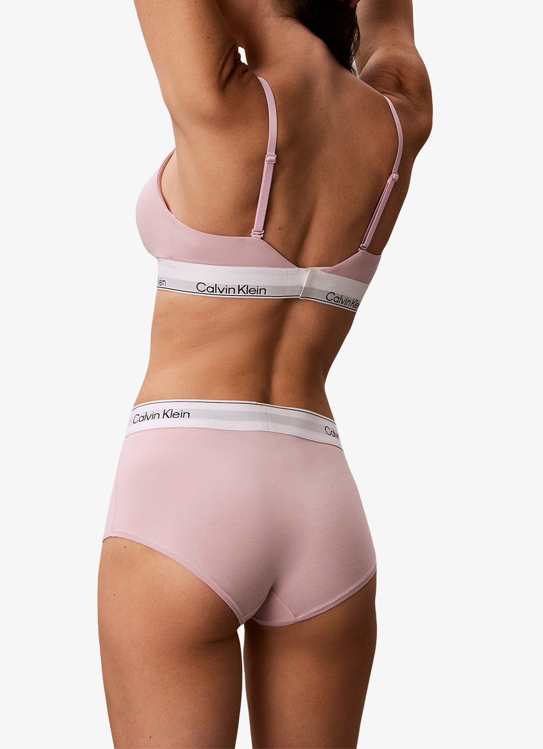 Calvin Klein Voorgevormde bralette met logoband - achterkant 7 hawaii orchid-msd