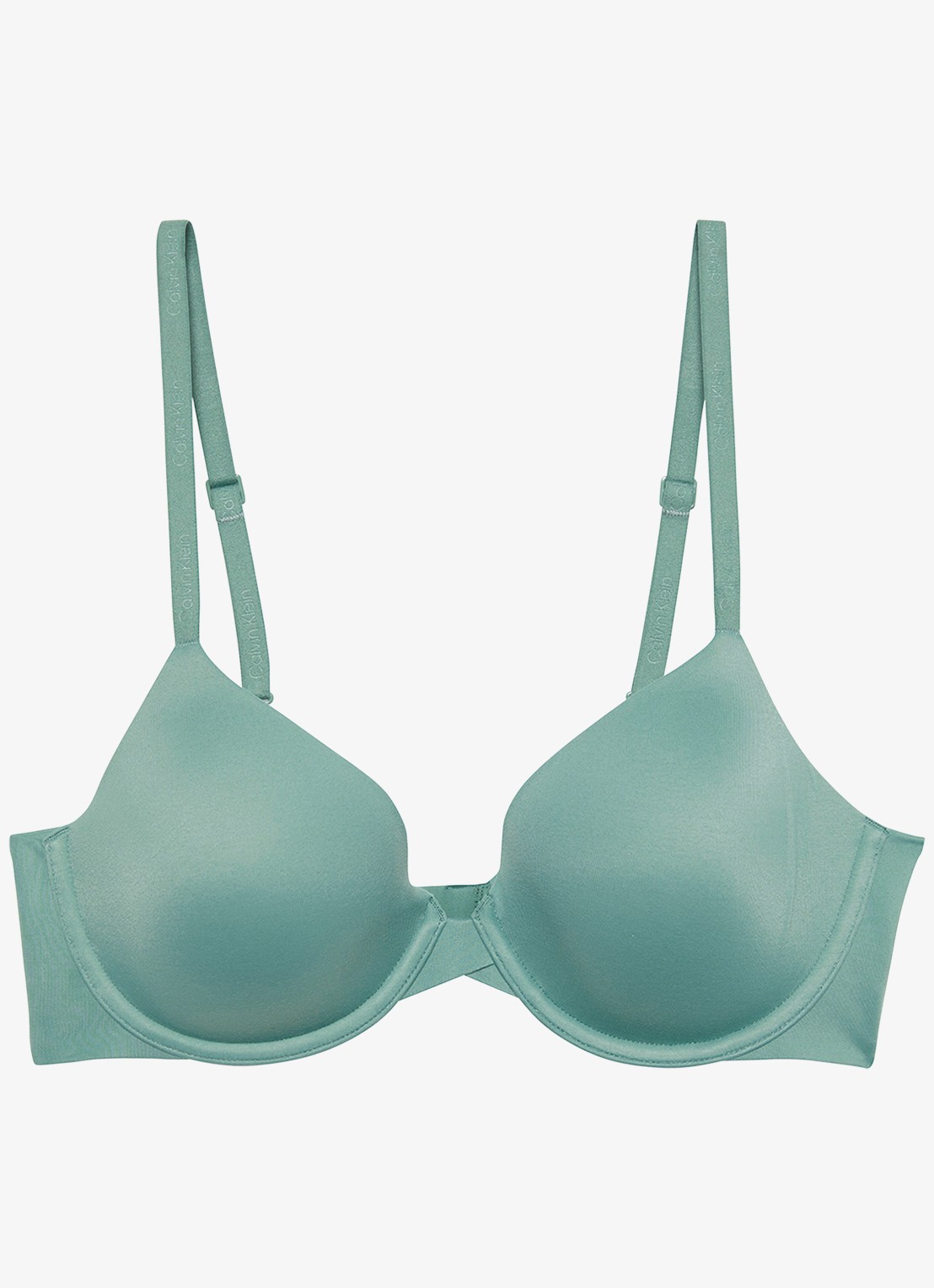 Calvin Klein Voorgevormde effen bh  - voorkant 2 turquoise