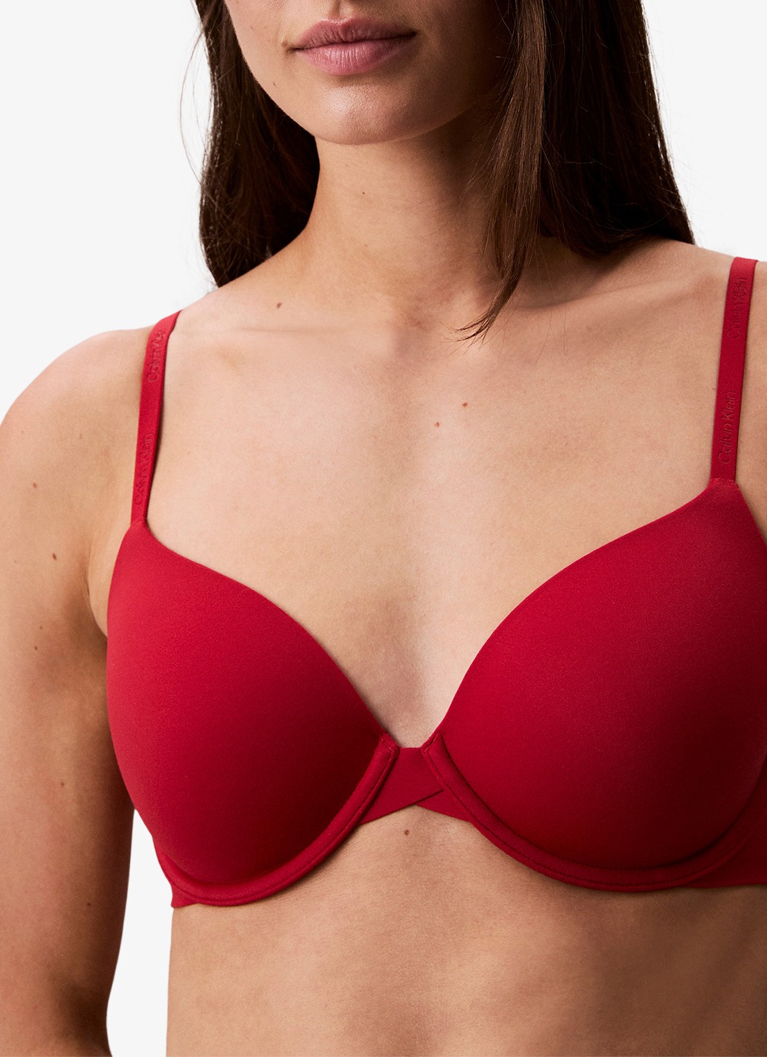 Calvin Klein Voorgevormde effen bh  - detail 2 rood
