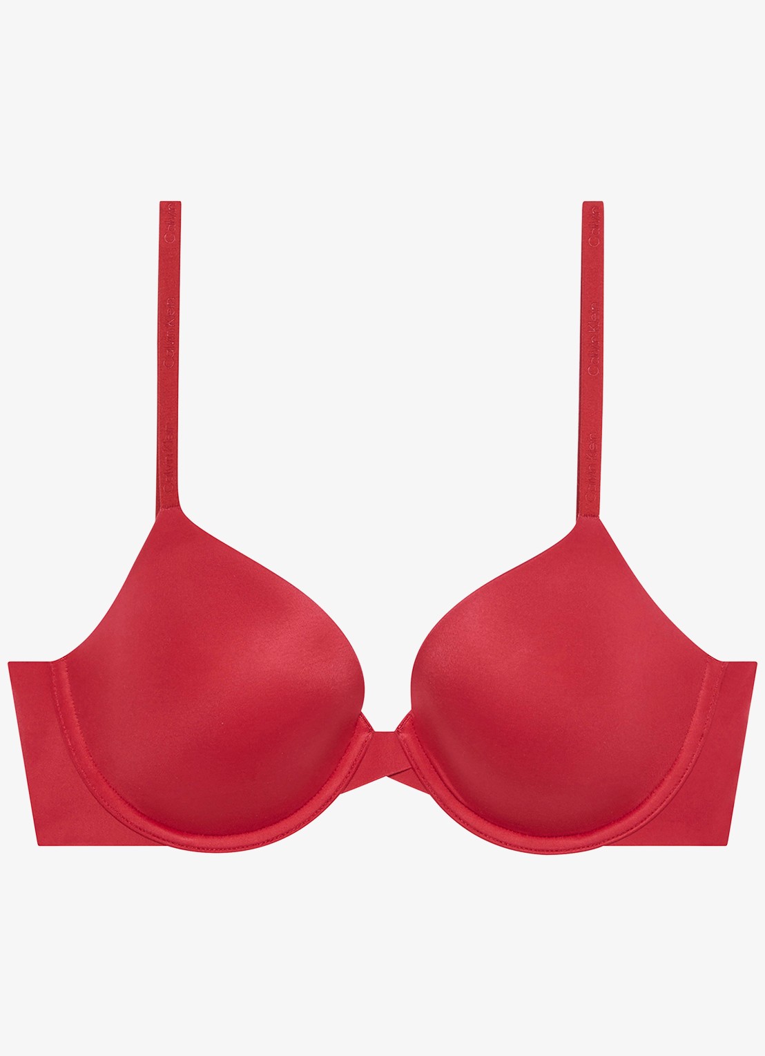 Calvin Klein Voorgevormde effen bh  - voorkant 6 rood
