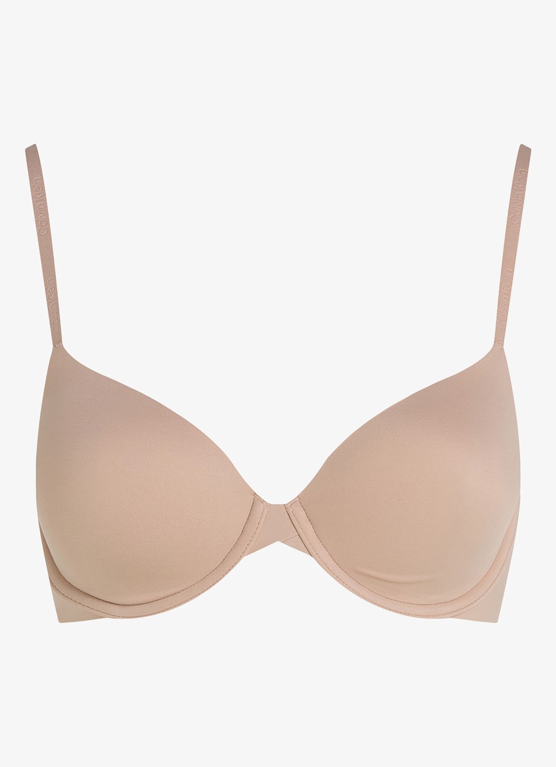 Calvin Klein Voorgevormde effen bh  - voorkant 5 cedar-7ns / beige