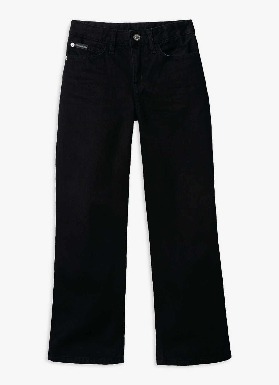 Calvin Klein Wide fit jeans met steekzakken - voorkant 2 zwart