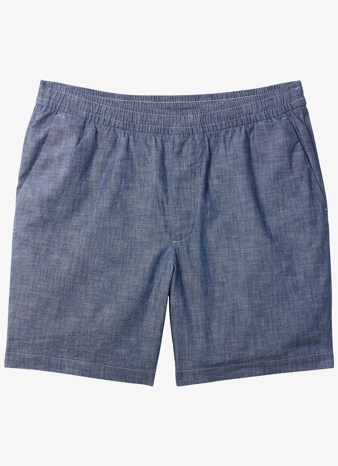 Calvin Klein Wide fit korte broek met logo - voorkant 5 blue descent-c32 /  lichtblauw