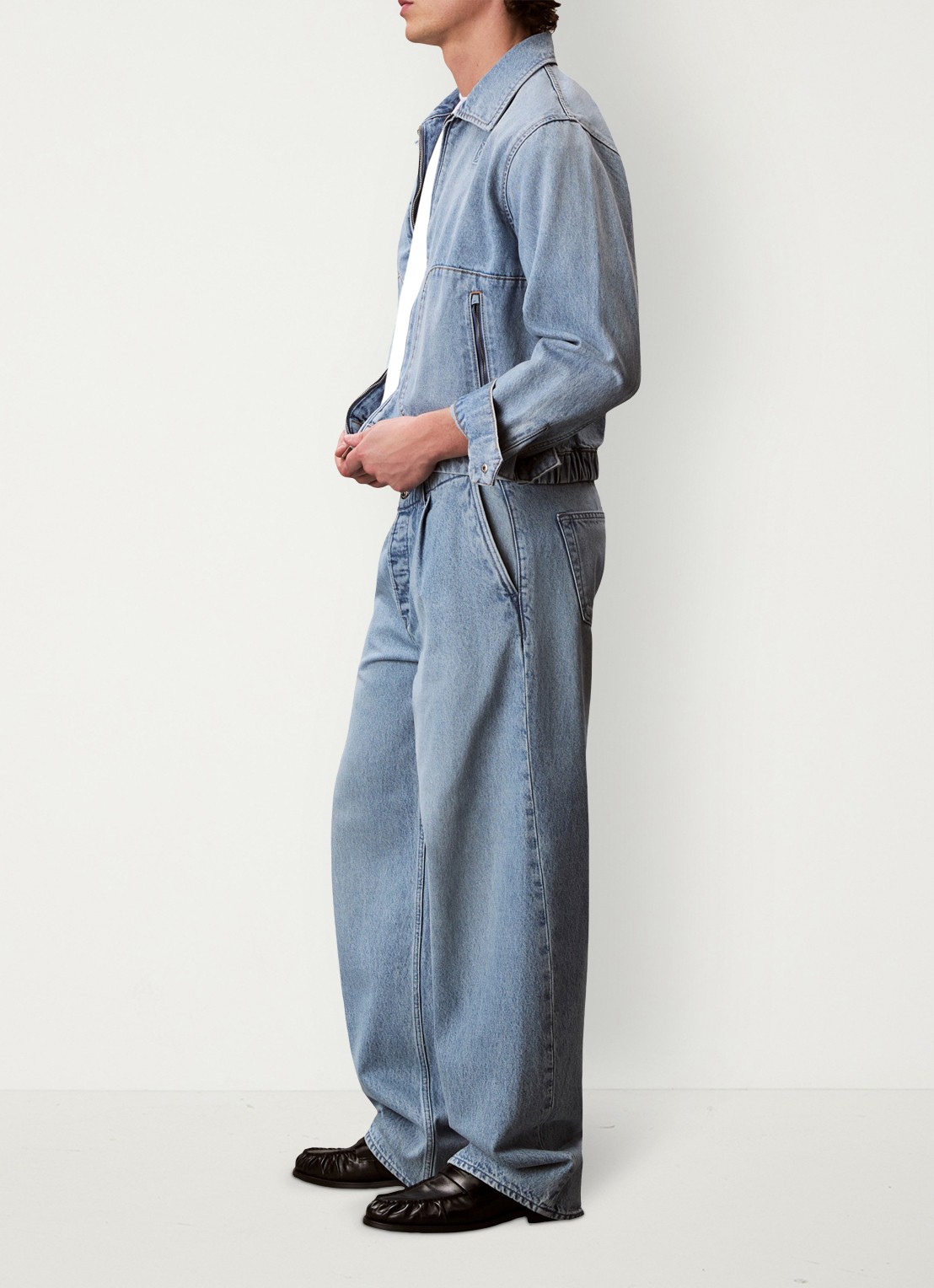 Calvin Klein Wide leg jeans met steekzakken - detail 5 indigo