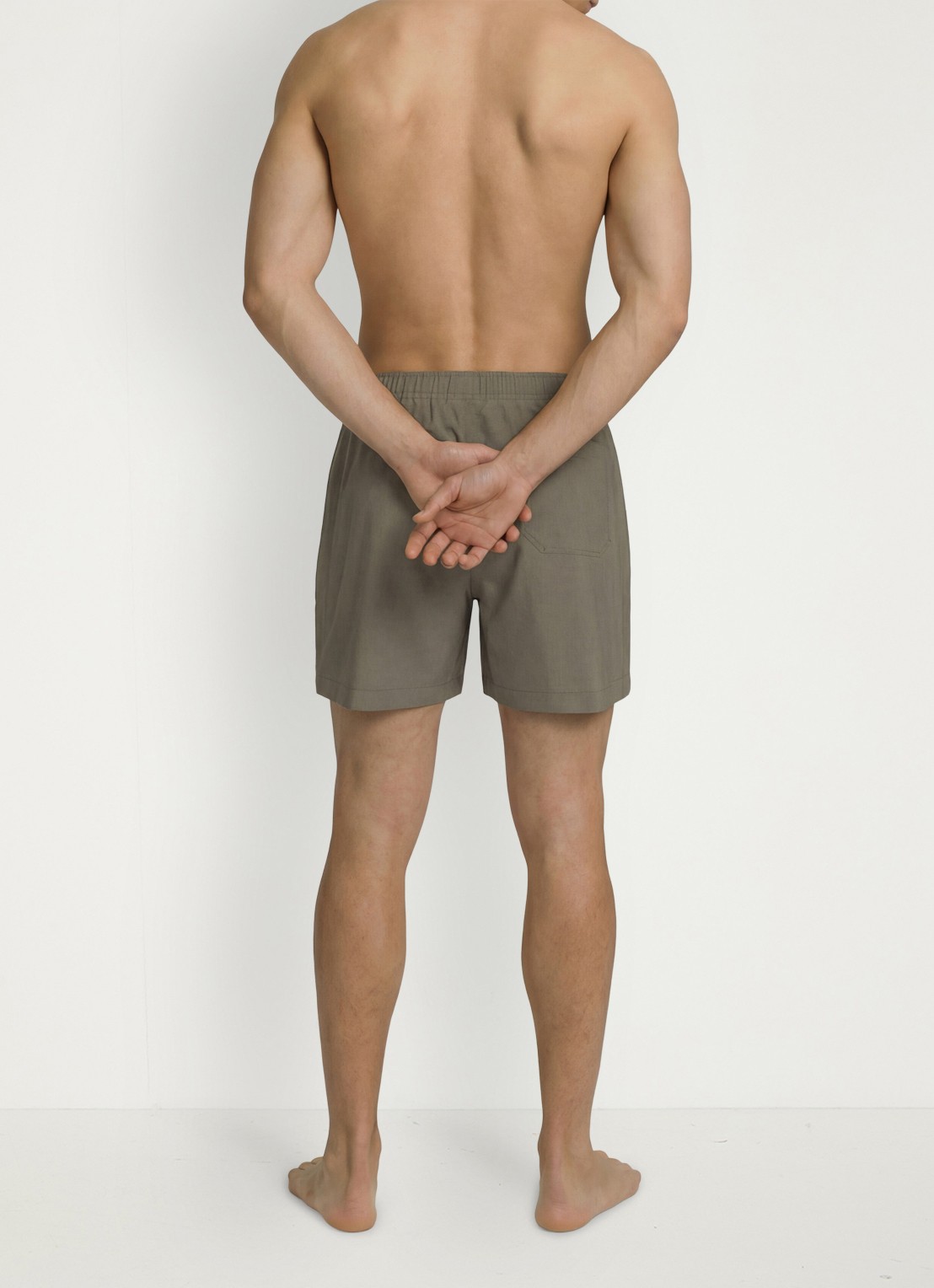 Calvin Klein Zwemshorts met logo en trekkoord - achterkant groen