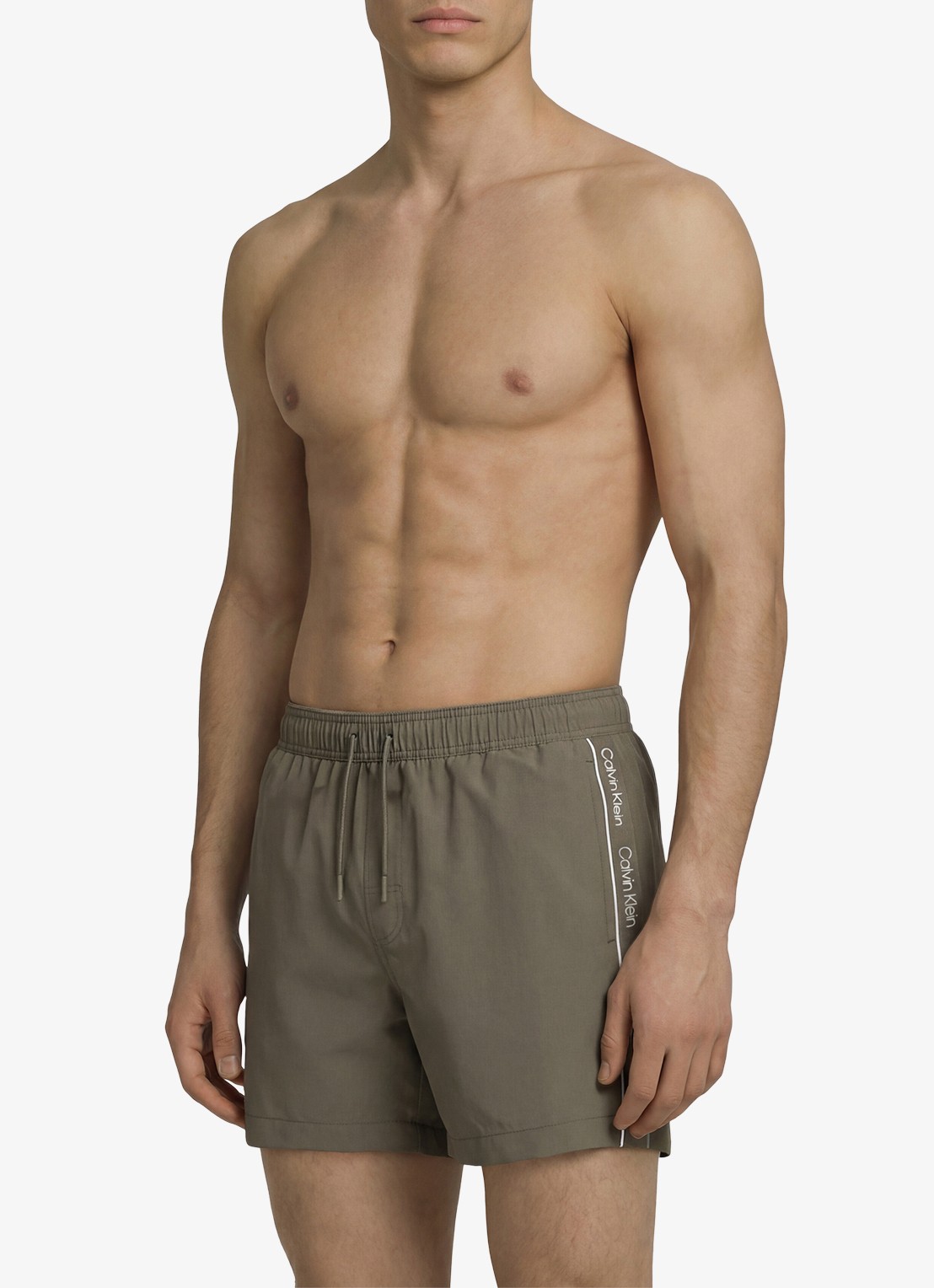 Calvin Klein Zwemshorts met logo en trekkoord - detail 4 groen