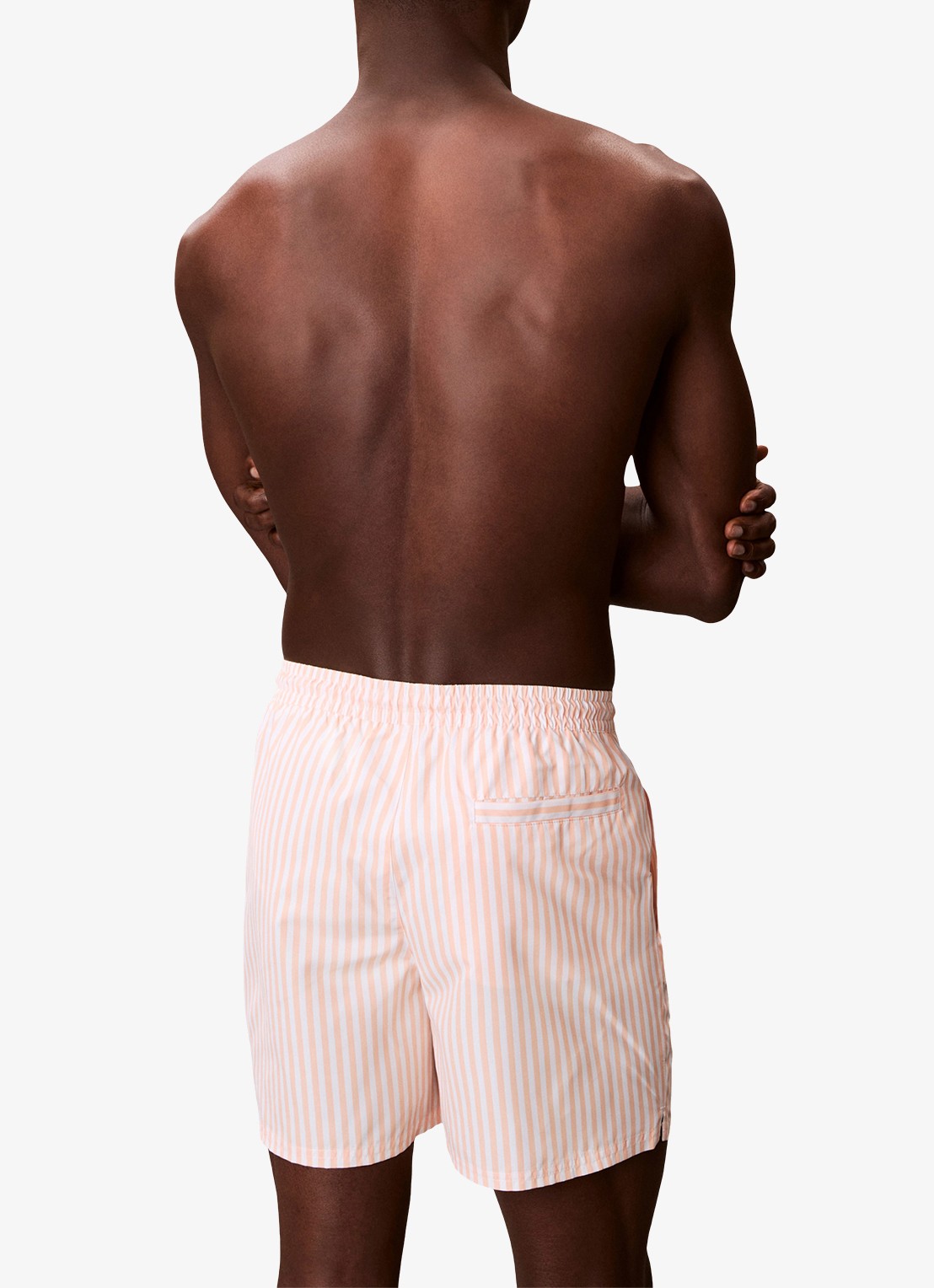 Calvin Klein Zwemshorts met logo en trekkoord - achterkant 3 oranje