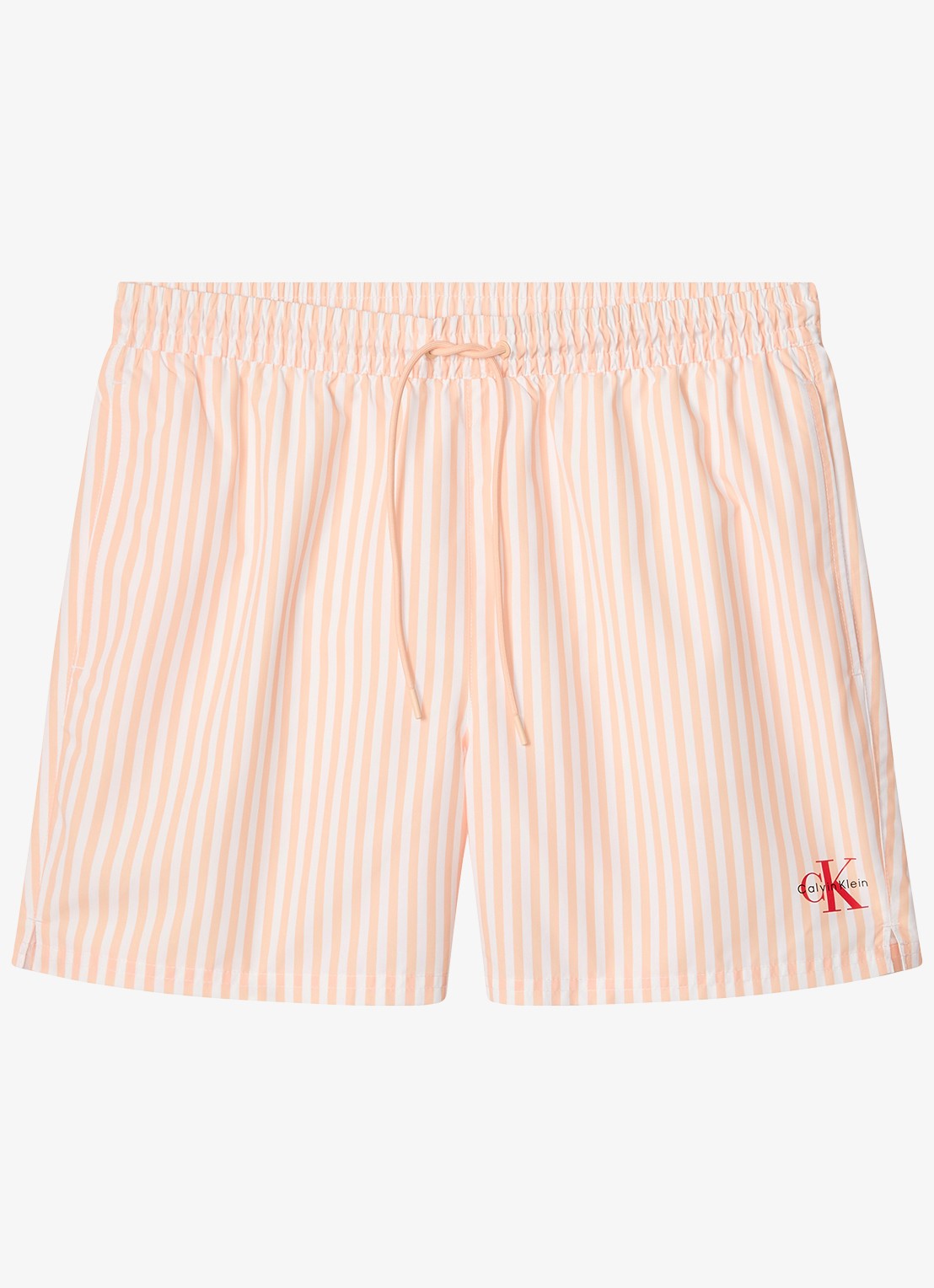 Calvin Klein Zwemshorts met logo en trekkoord - voorkant oranje