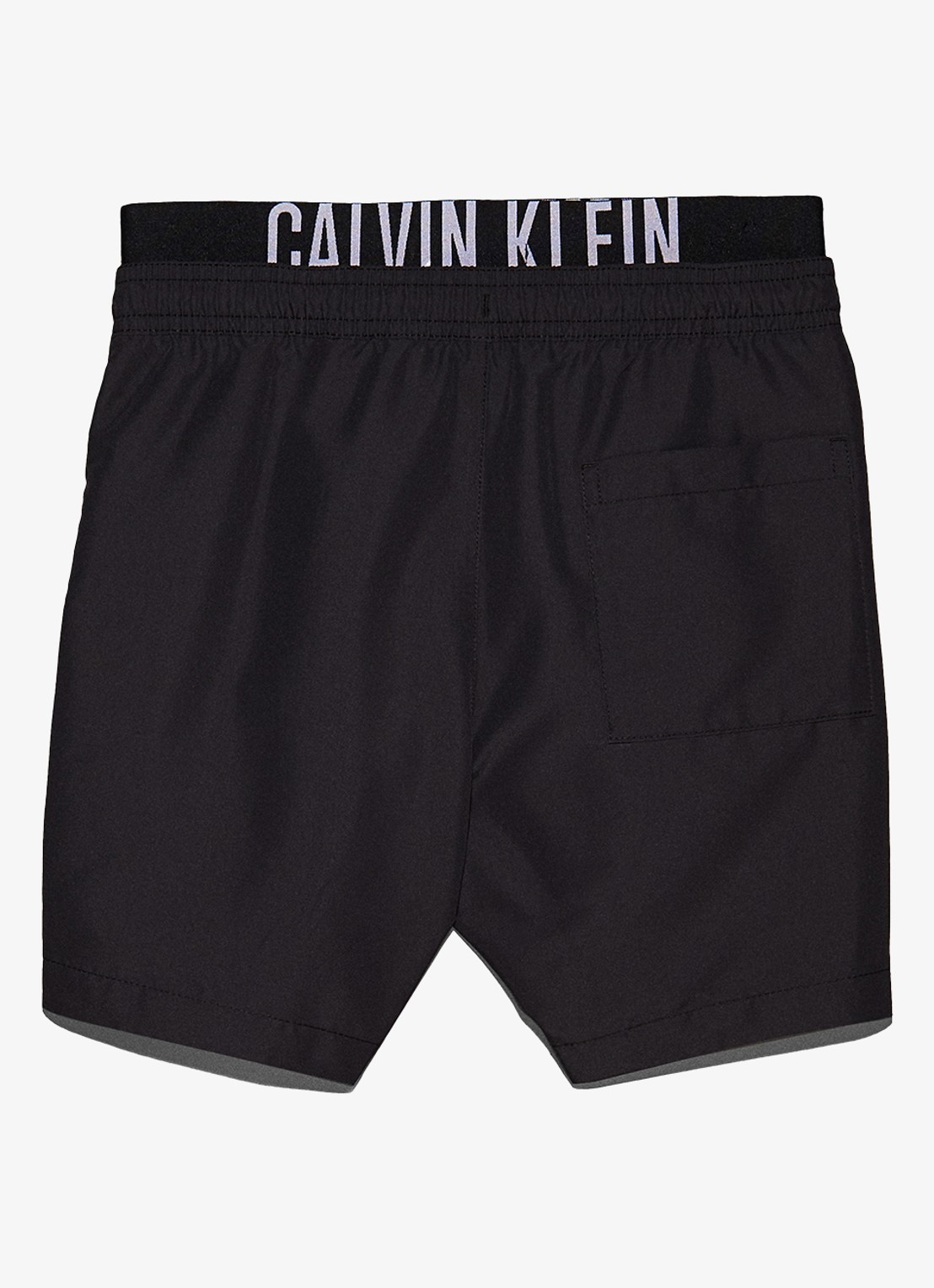 Calvin Klein Zwemshorts met logoband - achterkant zwart