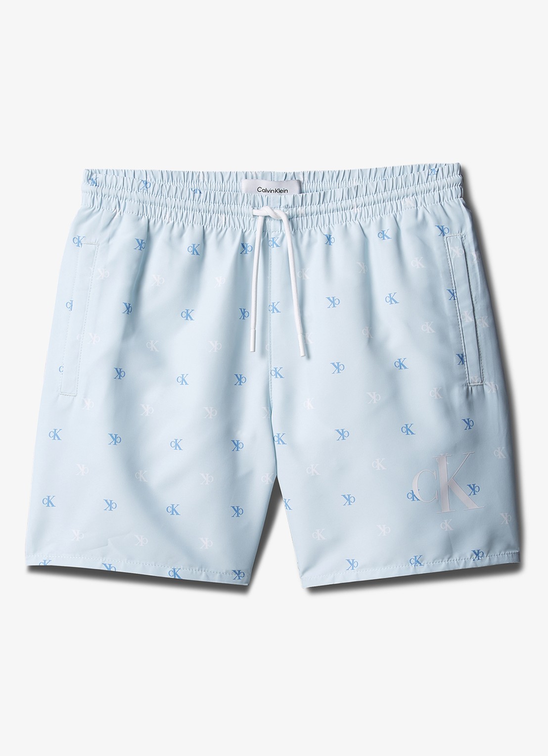 Calvin Klein Zwemshorts met logoprint - voorkant blauw