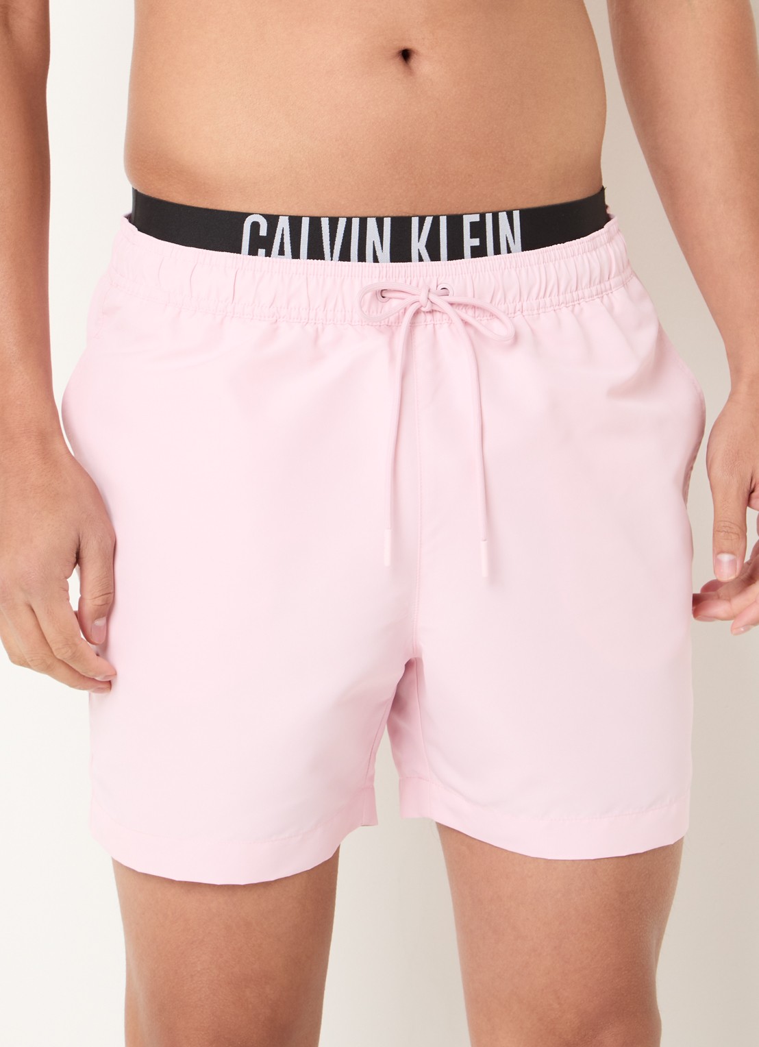 Calvin Klein Zwemshorts met steekzakken - detail 2 lichtroze