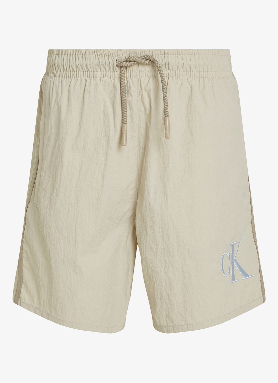 Calvin Klein Zwemshorts met trekkoord - voorkant beige